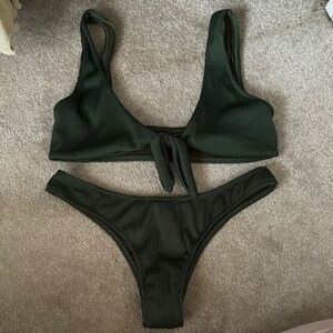 Elegant Dark Green Bikini Set
